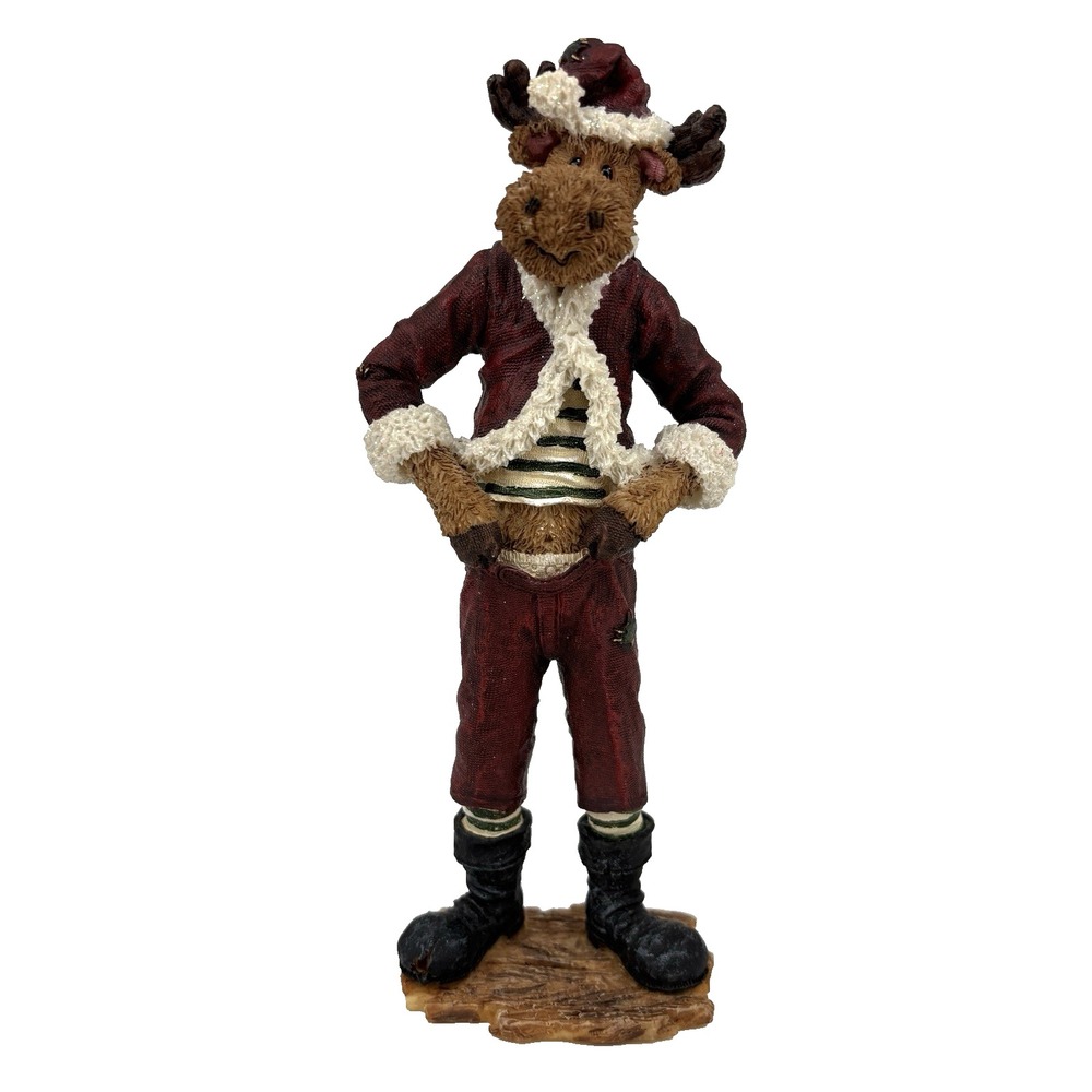 Boyds Bears Mooselclaus Snugglefit Santa Outfit 2004 Moose Troop #36916 2E/207